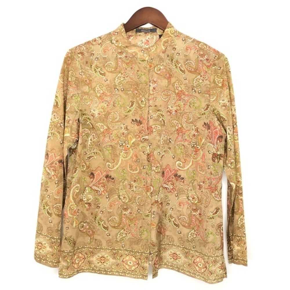 Liz Claiborne Silk Tunic Paisley Blouse